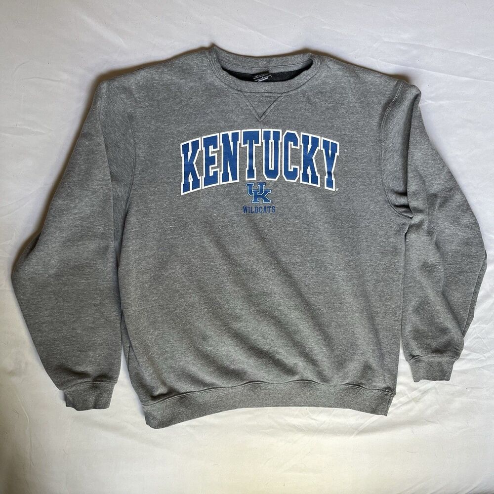 Top Of The World Kentucky Wildcats Sweatshirt Crew Neck Heather Gray Men’s L Y2K
